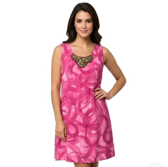 Simply Vera Vera Wang Dresses & Skirts - Simply Vera Vera Wang Pink With Embellished Scoop Neck